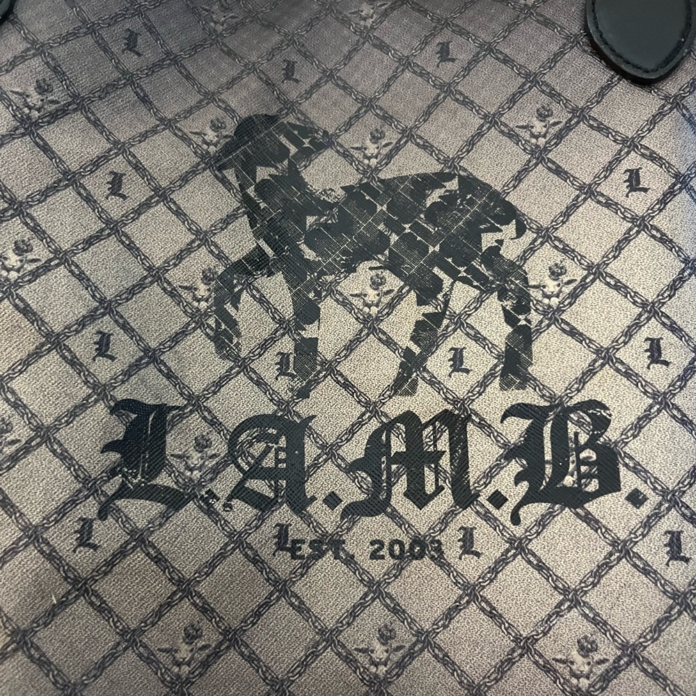 LAMB L.A.M.B large TOTE BAG Gwen Stefani sheep logo AUTHENTIC w/ dustbag - Picture 16 of 17